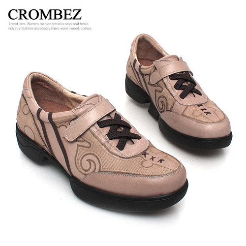 [Crombez]크롬베즈 무늬 벨크로 지압 단화 KR9815IA